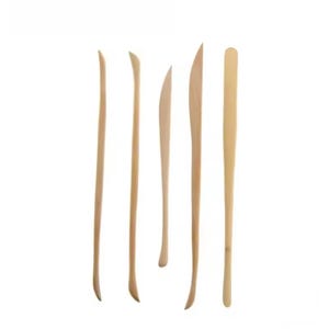 5-Piece Wooden Clay Sculpting Carving Tool Set – DIY Pottery modelling Kit