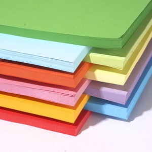 20 Sheets Rainbow Colorful Cardstock Textured Assorted Colored Paper 250gsm  Single-Sided Printed Thick Card Stock for Card Making, Scrapbooking