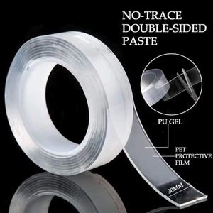 1-10M Strong Double-sided Transparent Adhesive Tape for Home Appliances, Upgraded Tearable Adhesive Tape for Wall