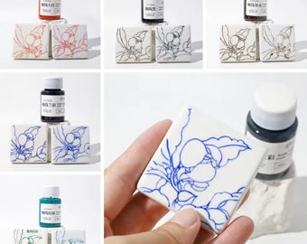 40ml Ceramic Underglaze Fine Line Colorant | High-Temp Glaze Pigment for DIY Pottery Painting & Detail Work