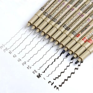 Sakura Pigma Micron Art Markers Pens for Drawing Waterproof Needle Hook Line Sketch Brush Pen Stationery Supplies