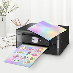 Carta adesiva in vinile stampabile A4 per la tua stampante a getto d'inchiostro e laser Fogli di carta - Fogli di carta per decalcomanie impermeabili ad asciugatura rapida