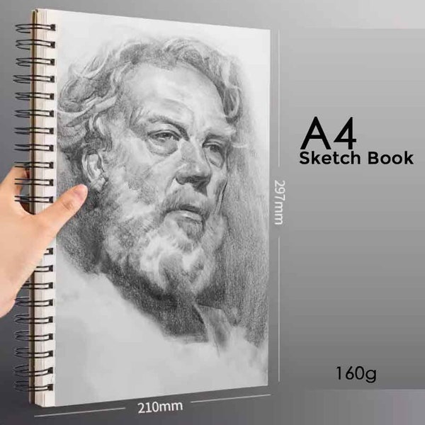 Sketchbook For Drawings, A4 Sketchbook, Art Sketching book, Artist  Drawing Pad, A4 Size Sketchbook, Sketch Paper, kids Drawings book.