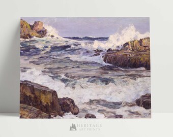 Seascape Art Print, Canvas and Fine Art Paper Prints, Ocean Painting / SS35