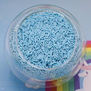 Jasnoniebieskie 7 mm sztuczne posypki - różne kolory Konfetti z gliny polimerowej - sztuczne posypki - Decoden - Funfetti - Jimmies