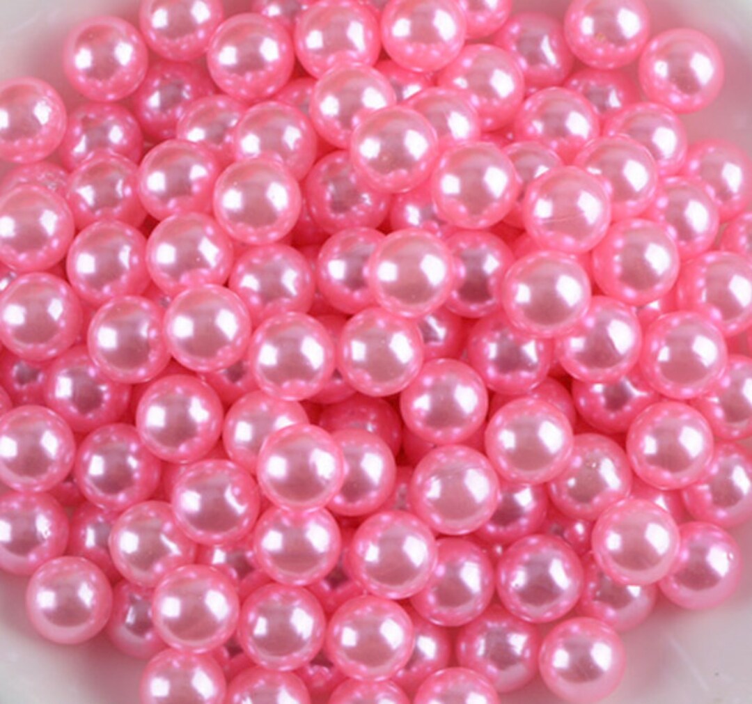 Set of 50 Round Pearl Beads No Hole 8mm or 10mm Acrylic Etsy