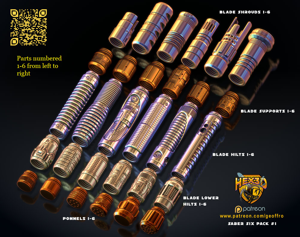 Custom Lightsaber With Interchangeable Parts Etsy