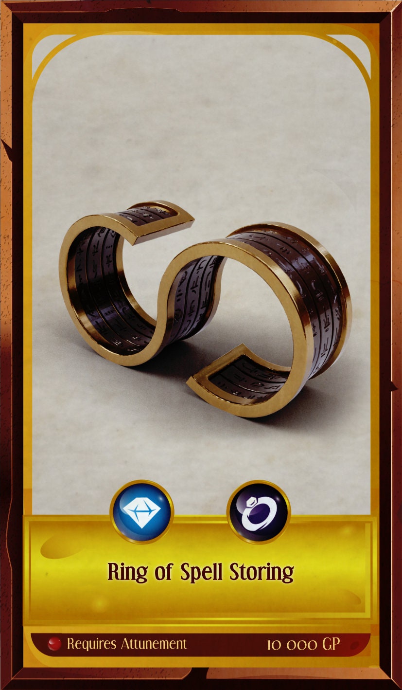 Ring of Spell Storing RPG Prop Etsy