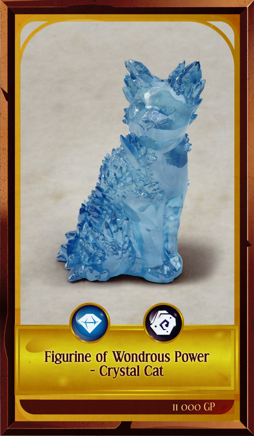 Figurine of Wondrous Power Crystal Cat Etsy