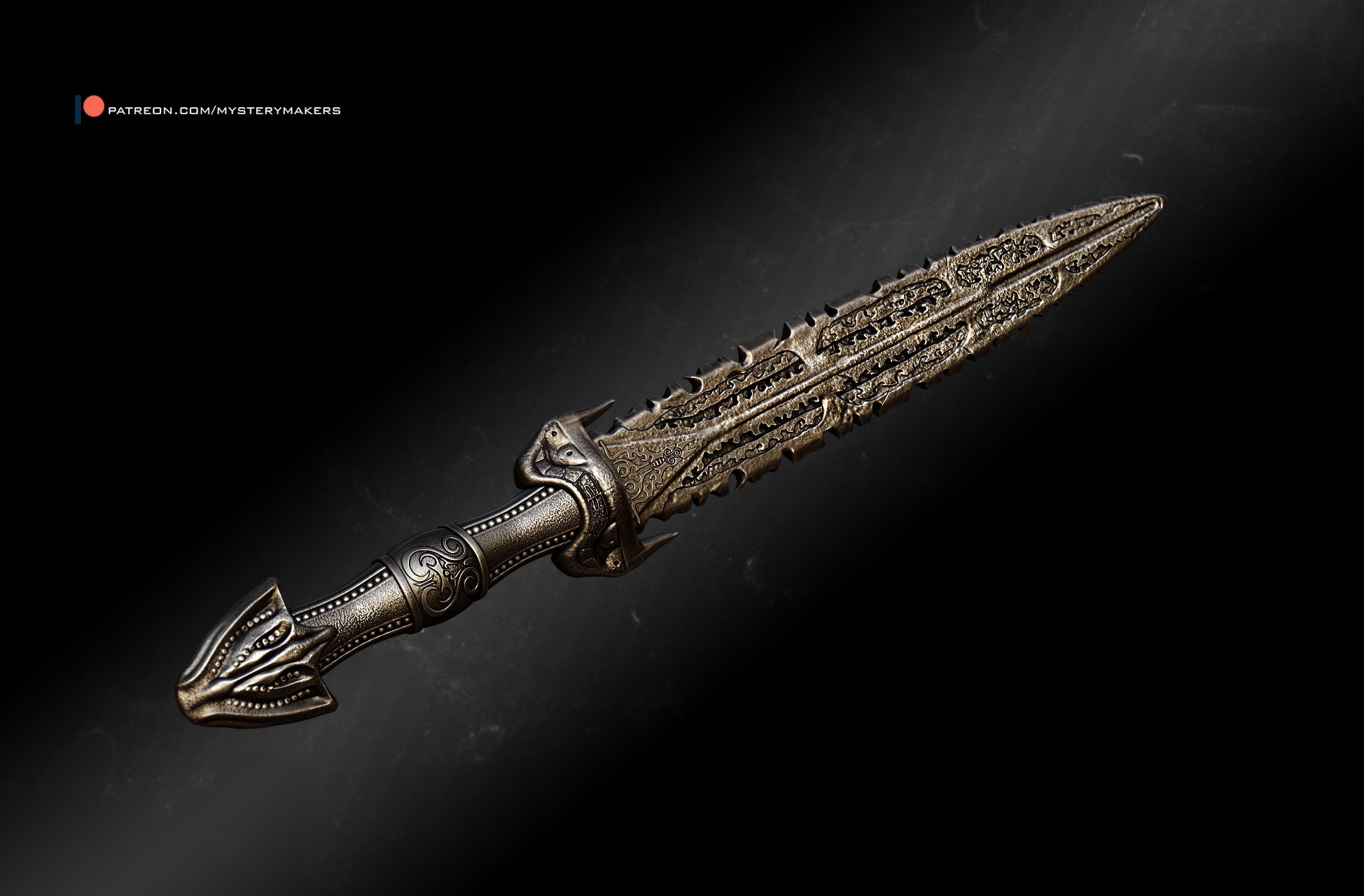 Necromancer's Ritual Knife Prop Etsy