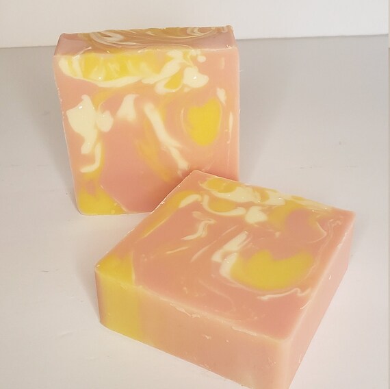 Pink Lemonade Soap Cold Processed Lemon Soap Handmade Etsy
