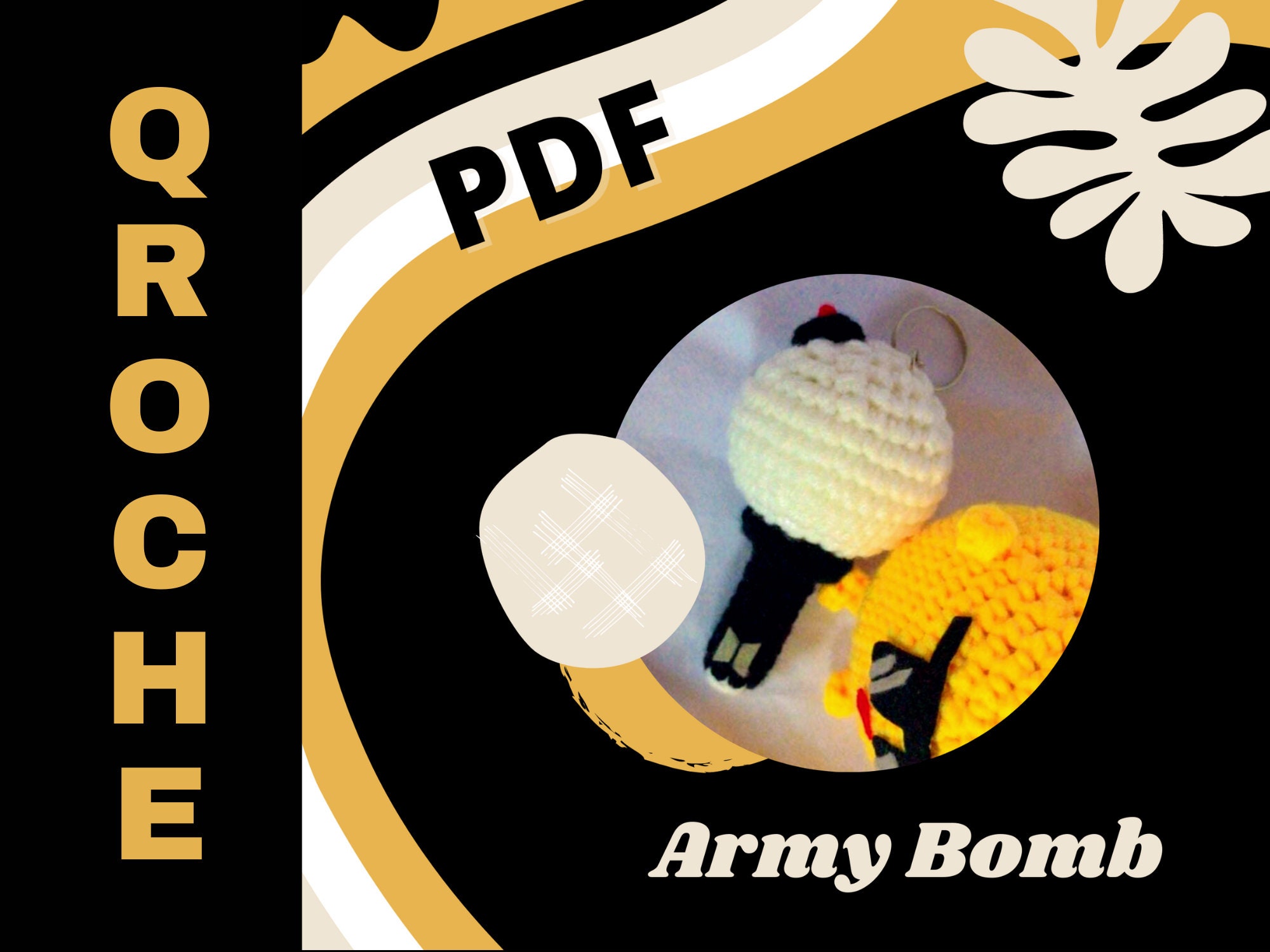 PDF - BTS Army Bomb Keychain Crochet Pattern by Qroche.co - Malaysia