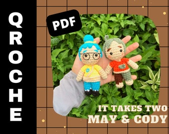 PDF -  It Takes Two Handmade Crochet Pattern Doll by Qroche.co  || Malaysia