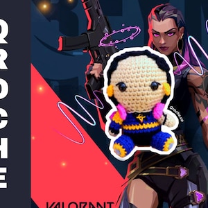 PDF - Valorant Agent Reyna Puppe Häkelanleitung von Qroche.co || Malaysia