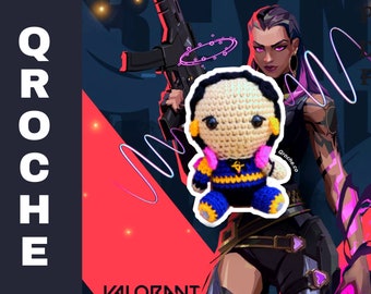 PDF -  Valorant Agent Reyna Doll Crochet Pattern by Qroche.co  || Malaysia