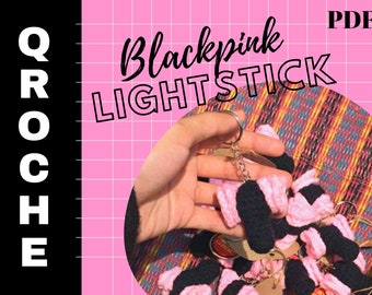 PDF -  Blackpink Lightstick Keychain Crochet Pattern by Qroche.co  || Malaysia