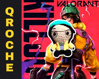 PDF -  Valorant Agent Killjoy Doll Crochet Pattern by Qroche.co  || Malaysia