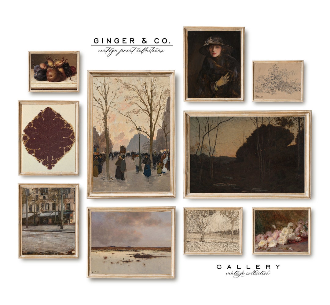 Dark Moody Autumn Gallery Wall Art Set - PRINTABLE DIGITAL DOWNLOAD ...