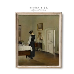 Woman Portrait Painting - PRINTABLE DIGITAL DOWNLOAD - Vintage European Figurative Oil Painting Fine Art