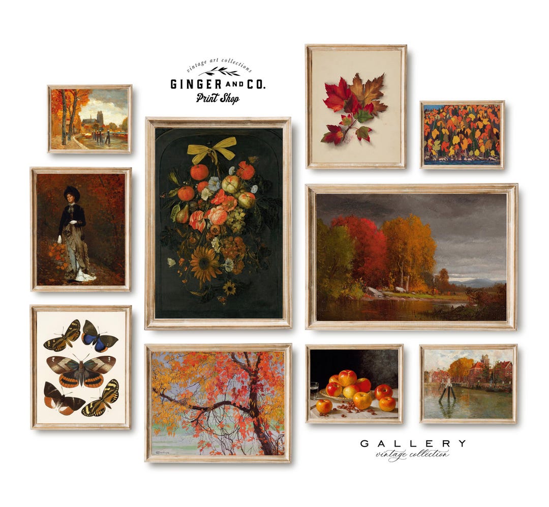 Autumn Gallery Wall Art Set - PRINTABLE DIGITAL DOWNLOAD - Fall ...