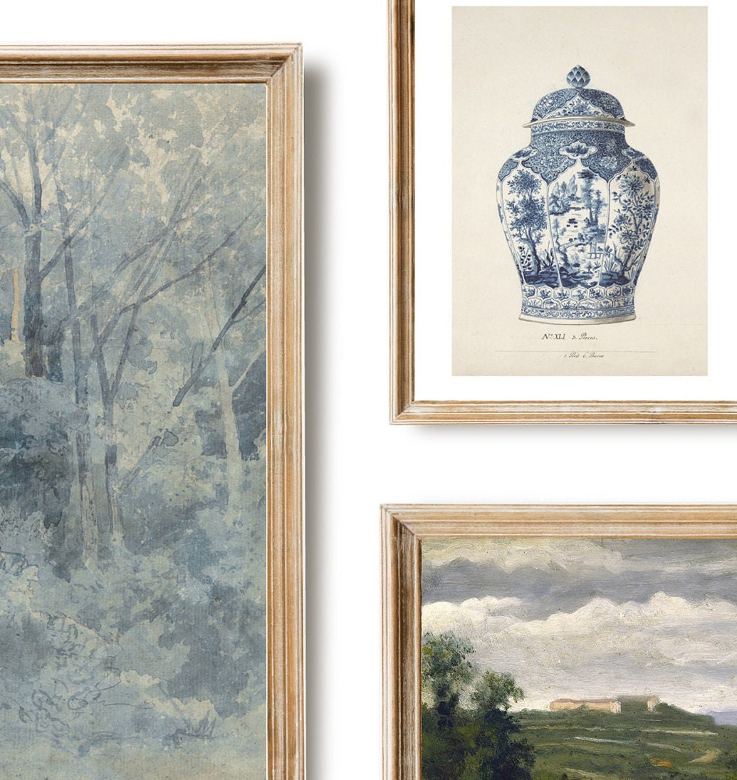 Blue Gallery Wall Art Set 1 PRINTABLE DIGITAL DOWNLOAD Etsy
