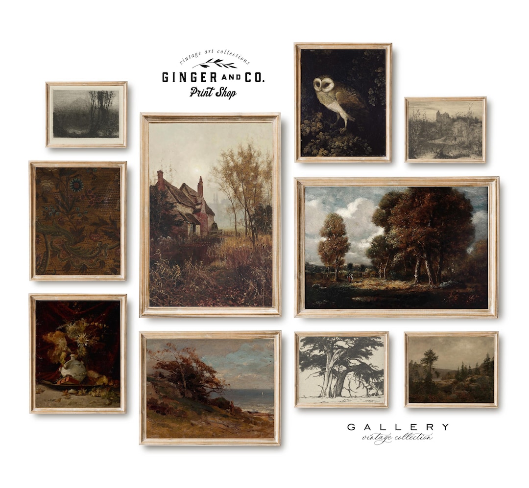 Dark Moody Autumn Gallery Wall Art Set - PRINTABLE DIGITAL DOWNLOAD ...