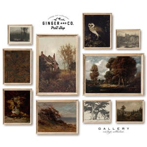 Dark Moody Autumn Gallery Wall Art Set - PRINTABLE DIGITAL DOWNLOAD ...