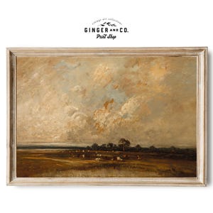 Marshland -- DIGITAL DOWNLOAD Vintage Painting -- Print and Frame Your Own Canvas or Fine Art Paper Print