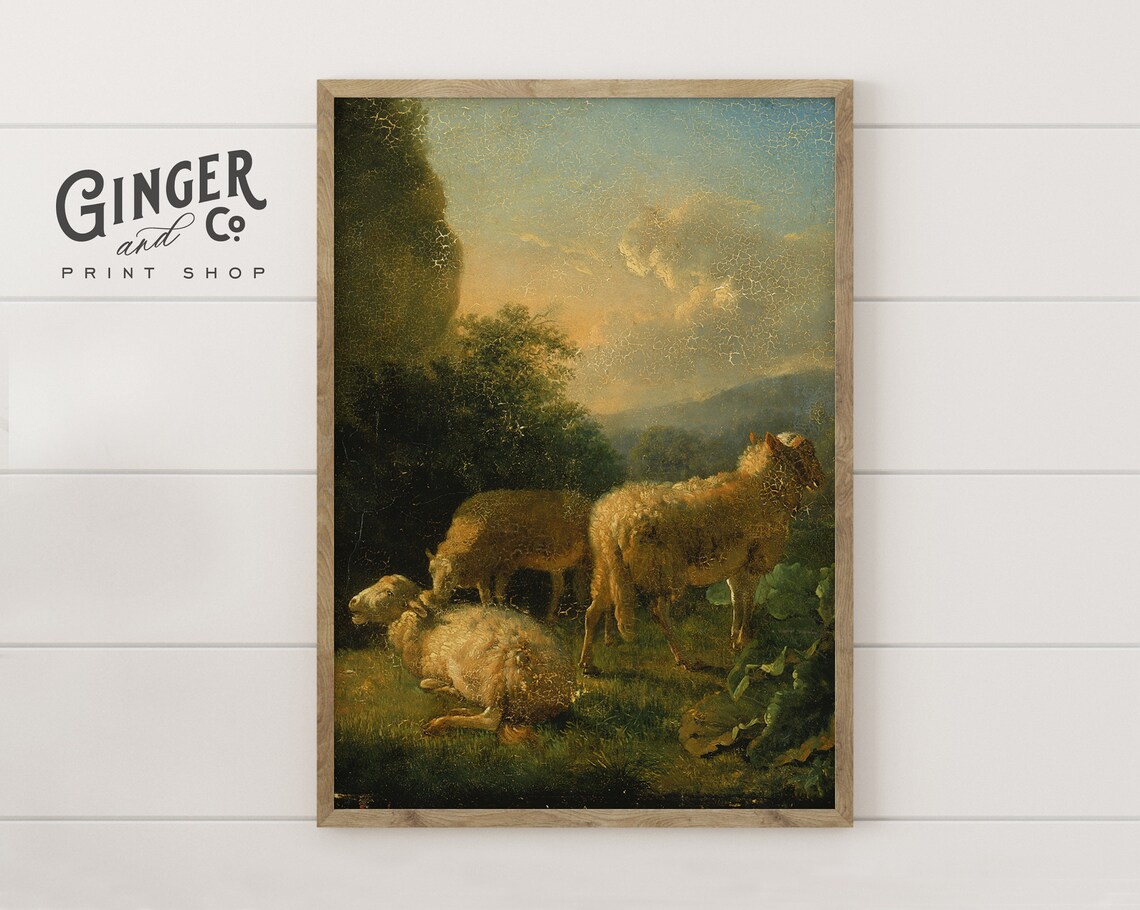 Sheep PRINTABLE DIGITAL DOWNLOAD Farmhouse Animal Vintage | Etsy