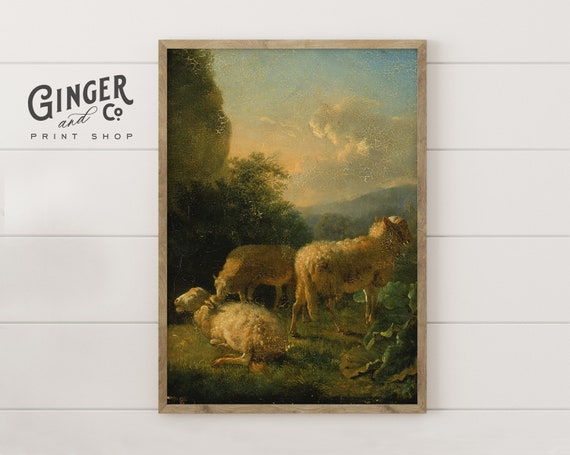 Sheep PRINTABLE DIGITAL DOWNLOAD Farmhouse Animal Vintage | Etsy