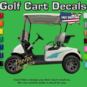 Golf Cart Vinyl Decal Graphics - Complete Set (4 Decals) GC-41