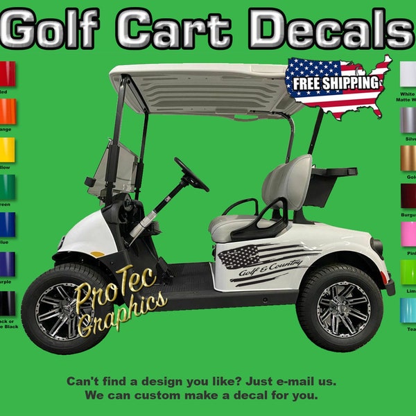 Golf Cart Decals Etsy