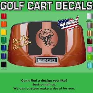Golf Cart 16&quot; Hood Stripe Graphics Fits:  EZGO, Club Car & Yamaha all Years and Model (GC-46)