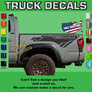 Truck Rear Bed Decal Graphics Fits: Toyota Toy-03 (TRD 4X4)