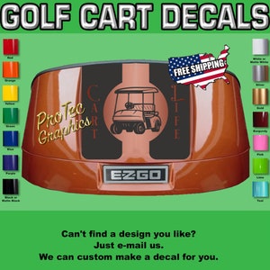 Golf Cart Hood Stripe Graphics: EZGO, Club Car & Yamaha - 16&quot;W x 22&quot;L GC-19