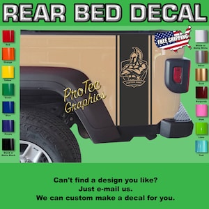 Rear Bed Racing Stripes Fits Jeep Gladiator Glad_09 (Gladiator)