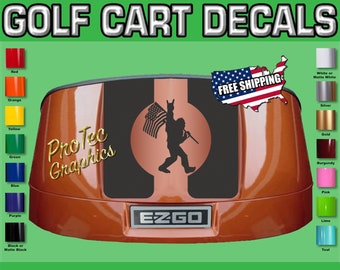Golf Cart 16&quot; Hood Stripe Graphics Fits:  EZGO, Club Car & Yamaha all Years and Model (GC-48)
