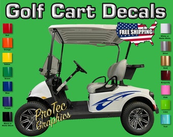 Golf Cart Vinyl Decal Graphics Set (4 Decals) GC-25