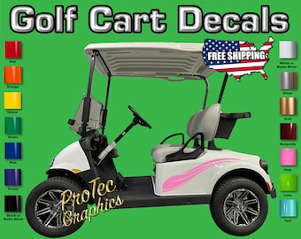 Golf Cart Vinyl Decal Graphics - Complete Set (4 Decals) GC-27