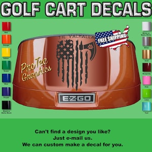 Golf Cart Hood Graphic: Fits EZGO, Club Car & Yamaha (16&quot;x22&quot;) GC-56