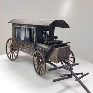 ミニチュア | ヴィンテージ | 刑務所ワゴン | ハンドメイド | U.S.MARSHAL WYOMING TERRITORY