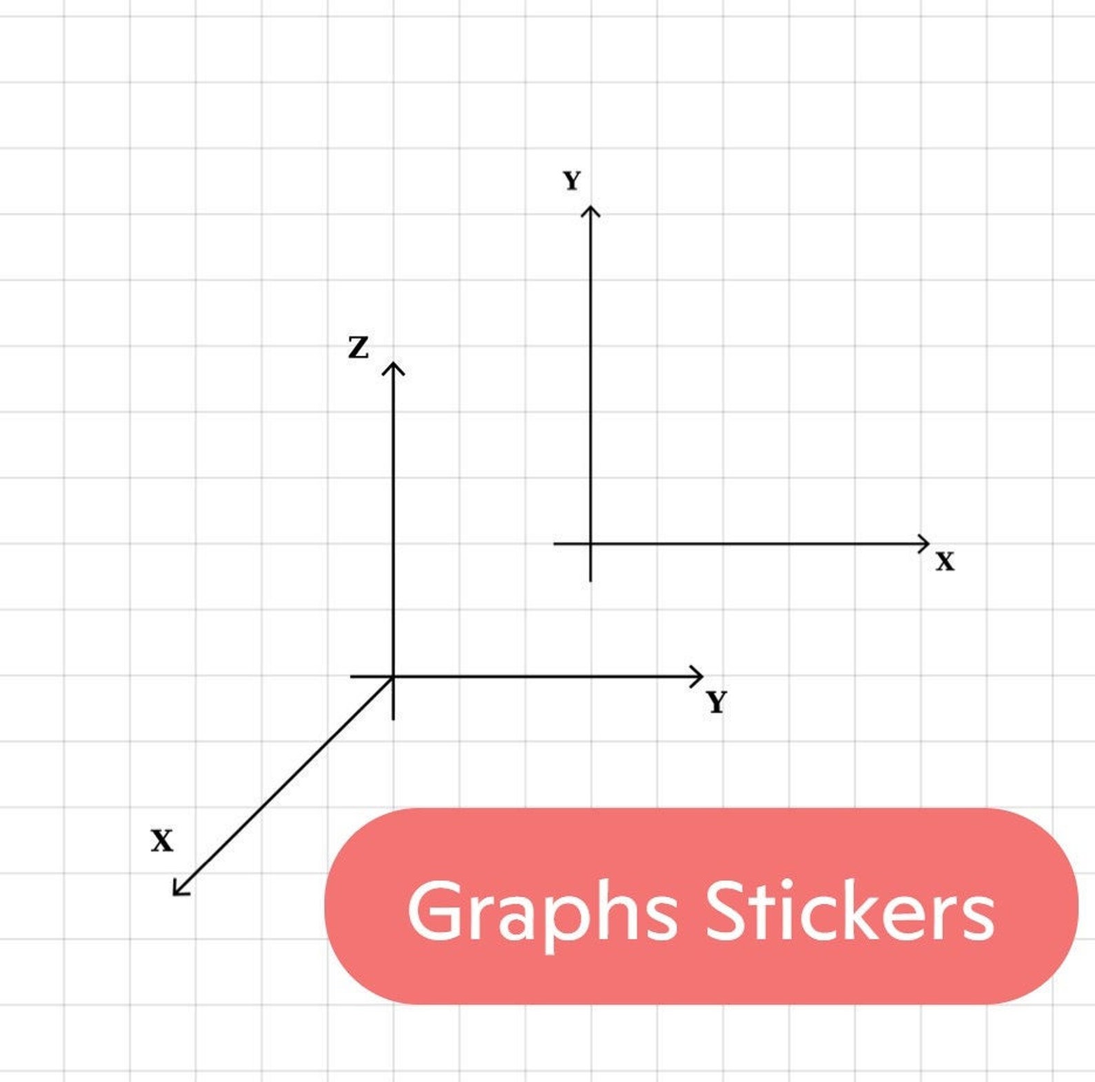 Graphs Math Stickers Graphs Stickers Package for Goodnotes - Etsy