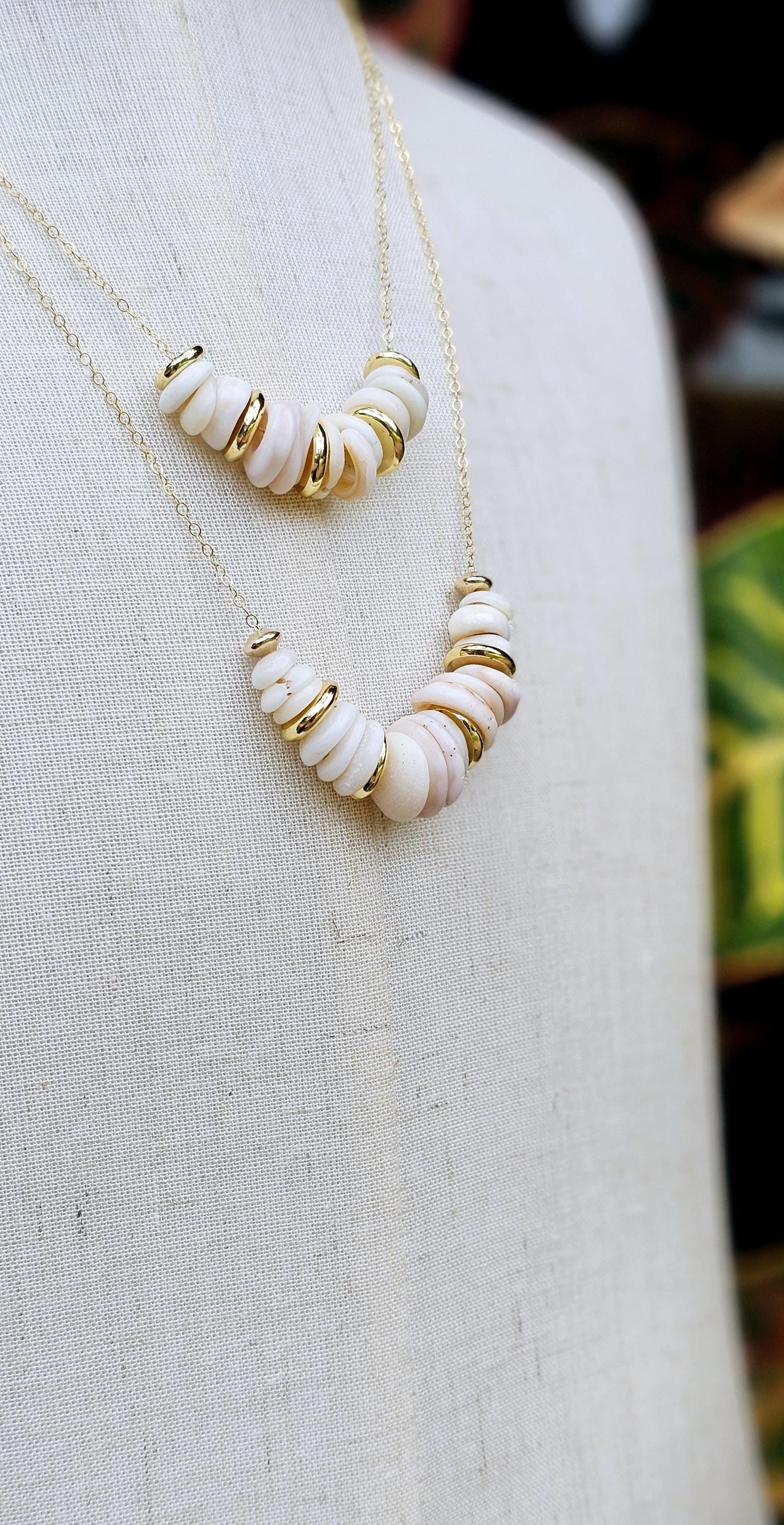 Puka Shell Necklace: 14K Gold Filled or Sterling Silver, Hawaiian ...