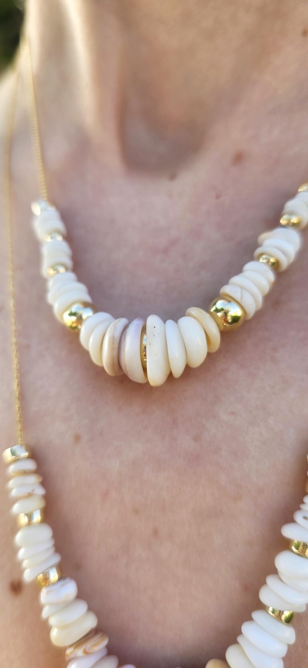 Hawaiian Seashell Puka Necklace: Genuine Puka Shell, 14K Gold Filled - Etsy