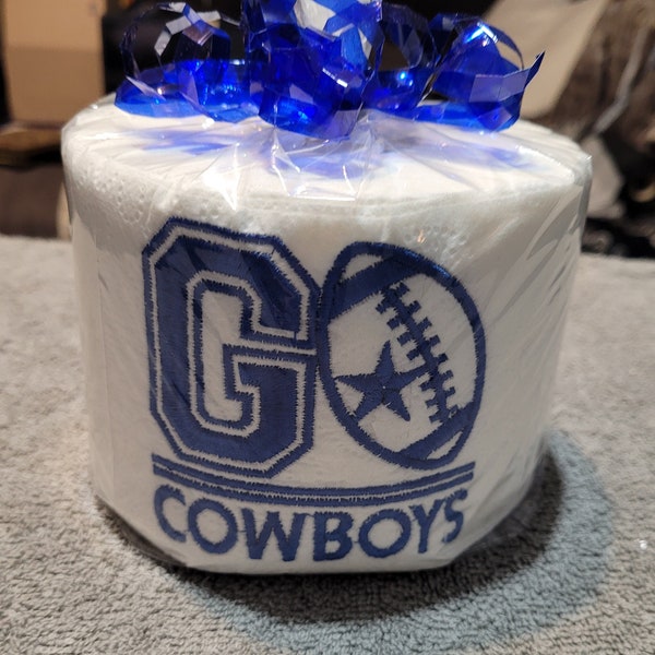 Cowboys Embroidered Toilet Paper Etsy
