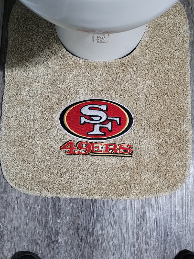 San Francisco 49ers 3piece Bathroom Set 49ers Set Football Etsy