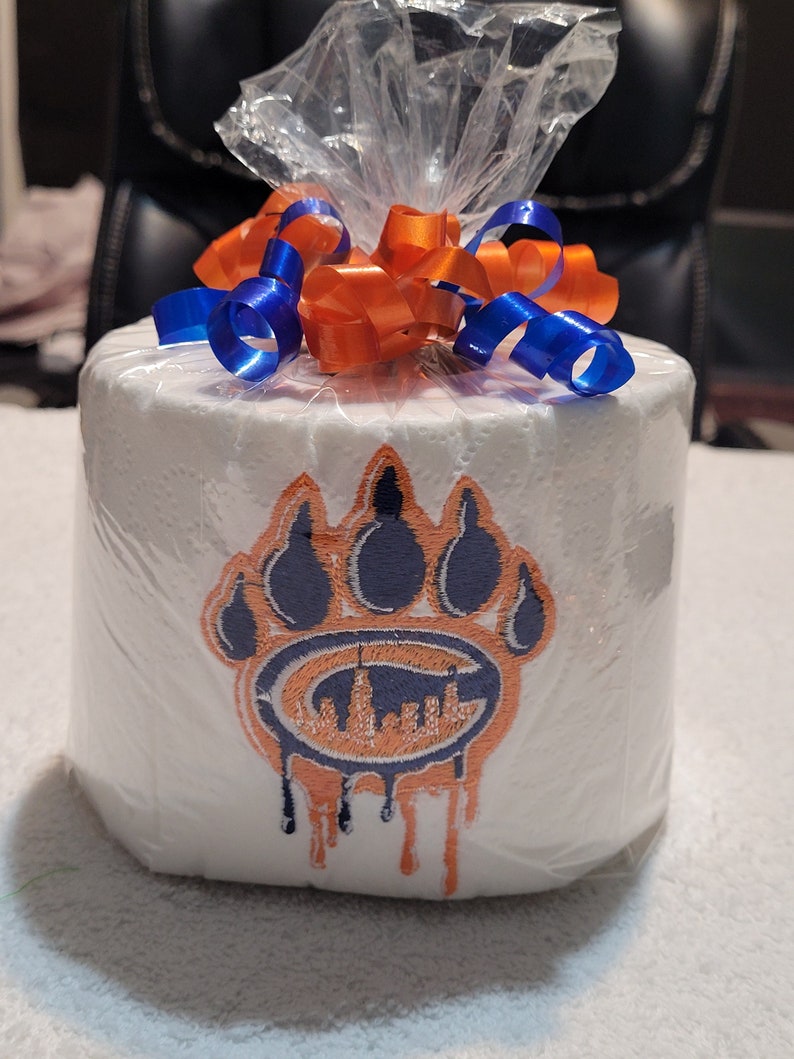 Chicago Bears Toilet Paper Drip Design Sports Football Etsy
