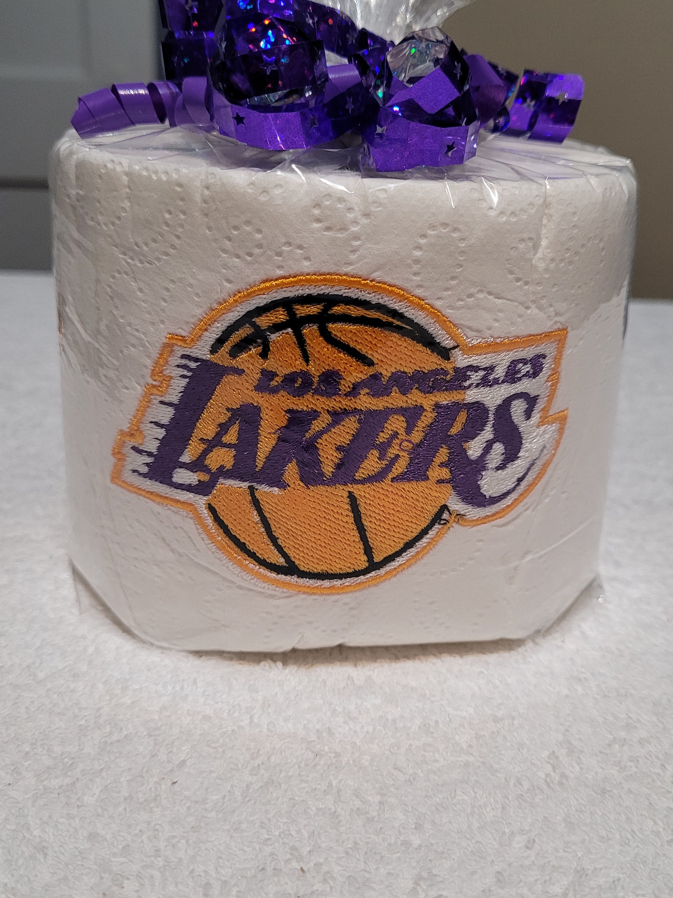 Los Angeles Lakers Embroidered Toilet Paper, Basketball Team, Unique