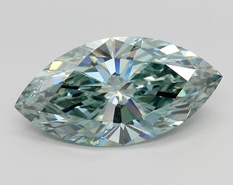 Marquise Cut Fancy Vivid Green Lab Grown Diamond, IGI Certified