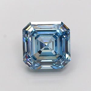 Asscher Cut Fancy Vivid Blue Color IGI Certified VVS/VS Loose 1-20 Carats Lab Grown Diamond